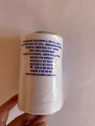 Hilo Para Coser Duralon Calibre 100 Color Blanco