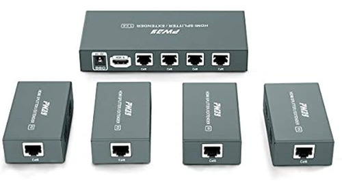 Divisor Extensor Hdmi Greathtek 1x4 Sobre Cable Ethernet Cat