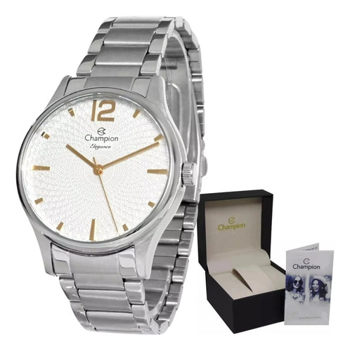 Relogio Champion Pulseira Aço Feminino Prova D'agua Original