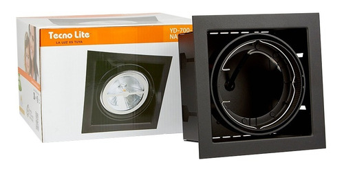 Imagen 2 de 5 de Lámpara Cardan Sencilla Negro + Bombillo Ar111 Luz Cálida