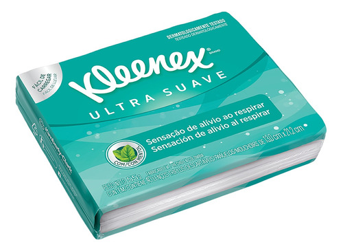 Lenço De Papel Menthol Ultra Suave 40 Lenços Kleenex