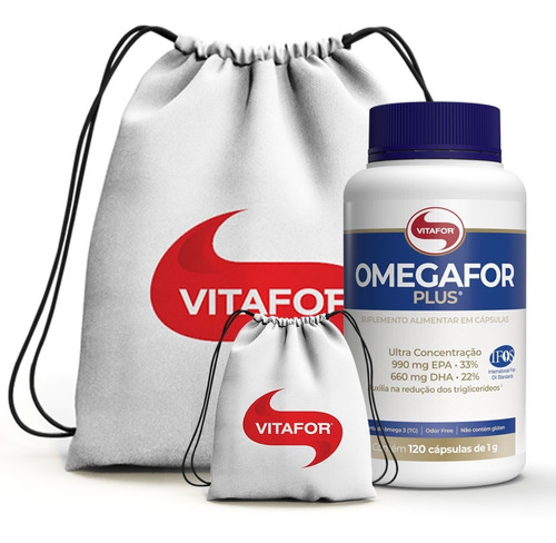 Omegafor Plus 120 Cápsulas - Vitafor - Certificado Iphos