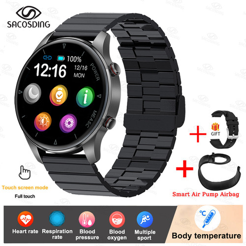 Reloj Inteligente Presion Arterial Bomba Inflable Smartwatch