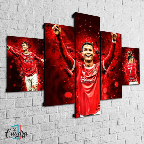 Cuadro Cristiano Ronaldo Manchester United Decorativo Futbol