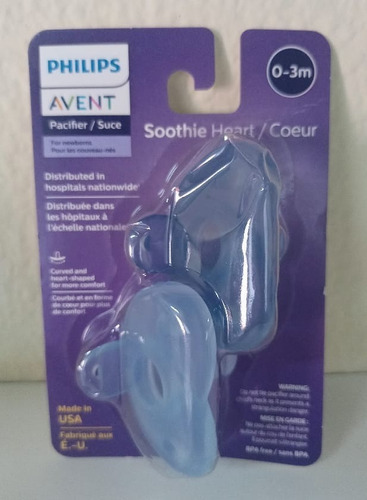 Chupetas Philips Avent Soothie Heart / Coeur - 0/3meses Cor Rosa Lisa Período De Idade 0-3m