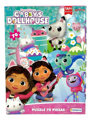 Puzzle Rompecabezas Gabby's Dollhouse 70 Piezas Tapimovil