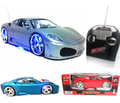Carro Carrinho Controle Remoto Ferrari Rebaixado Neon Full