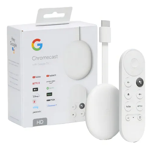 Google Chromecast 4 Generación Tv Hd Hdmi Blanco Sin Fuente