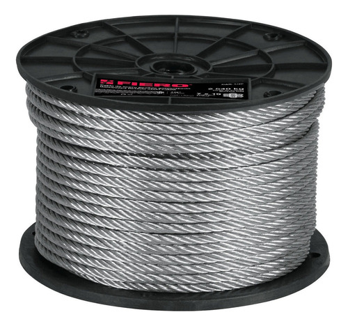 Cable De Acero 1/8' Flexible 7x19 Hilos Carrete 300 M