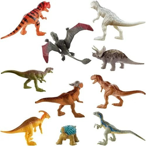 Dinosaurios Set 10 Unid. Jurassic World Mini Original Mattel