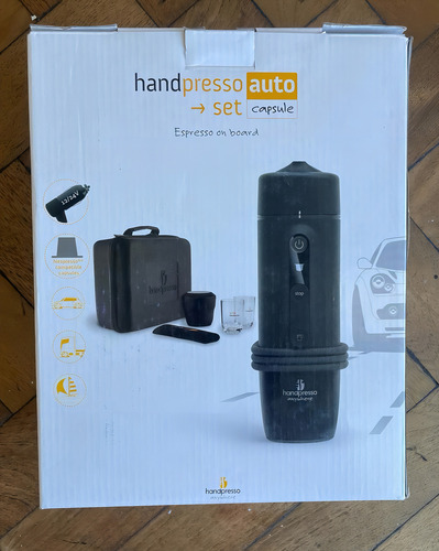 Cafeteira portátil Handpresso Capsule Auto preta expresso 12V