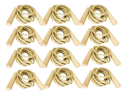 Corda De Pular Sisal Natural 5mm X 1,8m (kit Com 20 Un)