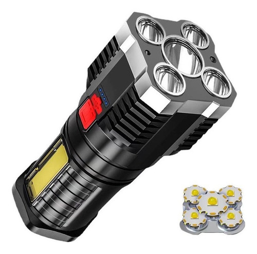 Clm Linterna Led Impermeable Recargable Usb De 5 W Hasta