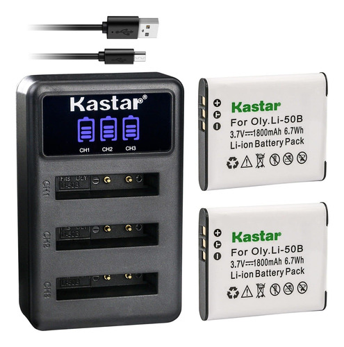 Bateria Cargador Lcd Triple Usb Para Kodak Pixpro Smart