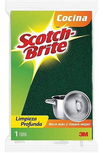 Scotch Brite Fibra Verde Gigante 150 Mm X 230 Mm