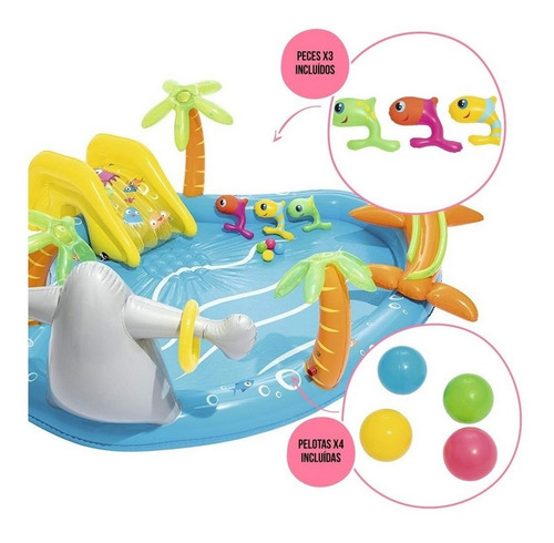 Imagen 6 de 10 de Bestway Pileta Centro De Juegos Gigante Jeg 53067 El Gato