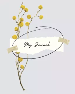 Libro: Dried Flowers Scrapbook Blank Journal With Quotes And