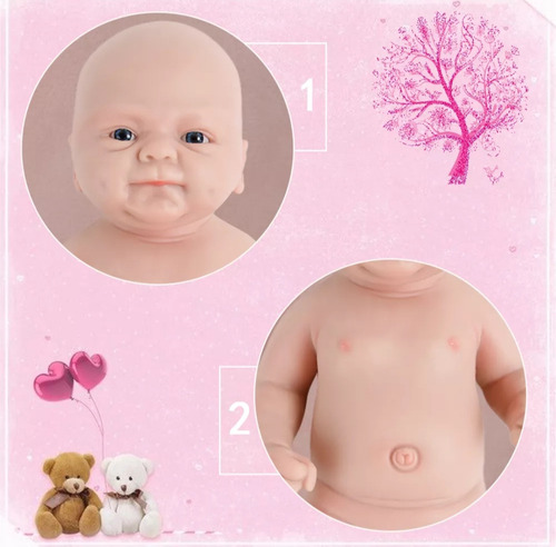 Bebe Reborn Sólida Sólida Real 100% Blando Girl Niña