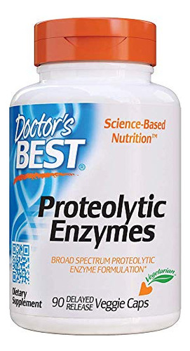 Suplemento Doctor's Best Proteolítico Enzimas 90 Cápsulas Ve