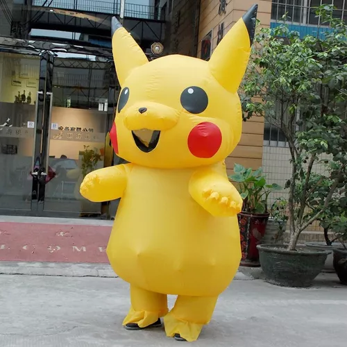 Fantasia Pikachu Inflavel Gigante - Adulto - Pronta Entrega