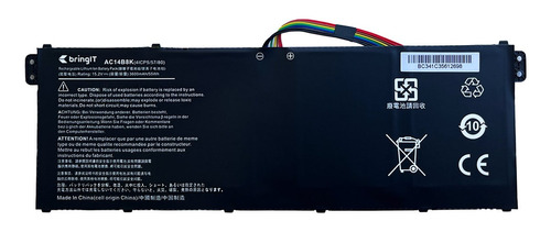 Bateria Para Notebook Acer Ac14b3k 2750 Mah 15.2 V