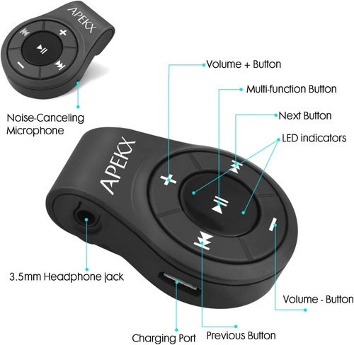Receptor Bluetooth Audio Sonido Recargable Portatil