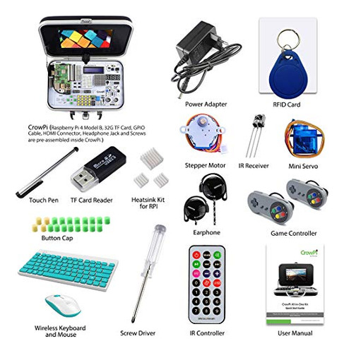 Kit Elecrow Crowpi Raspberry Pi 4 3 Gb 3b+ 4b+ Raspberry Pi