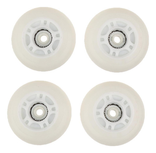 4 Piezas Led Lights Ruedas De Patinaje En Línea 76mm Verde