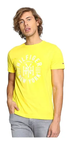 Camiseta tommy hilfiger hombre amarilla hotsell