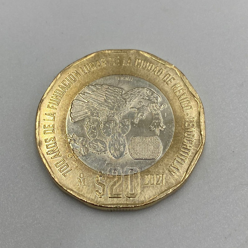 Moneda Conmemorativa 700 Años Cdmx - Tenochtitlan