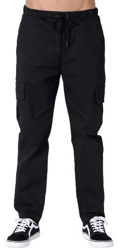 Pantalón Moda Cargo Hombre Negro Stfashion 53204603