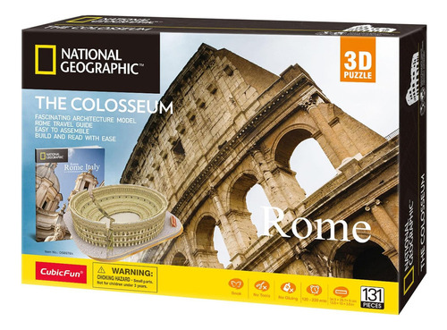 Fl El Coliseo Roma Puzzle 3d Natgeo 131 Piezas Cubicfun