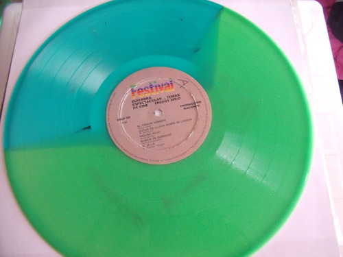 Lp Freddy Solo, Temas De Cine, Sin Portada, Disco Multicolor