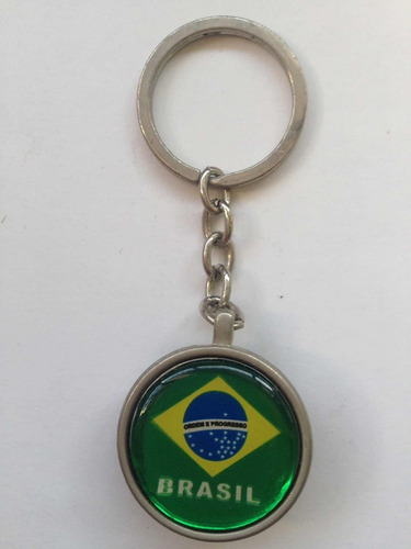 Llavero Fútbol Brasil Dije Balón De Fútbol Hecho En Metal