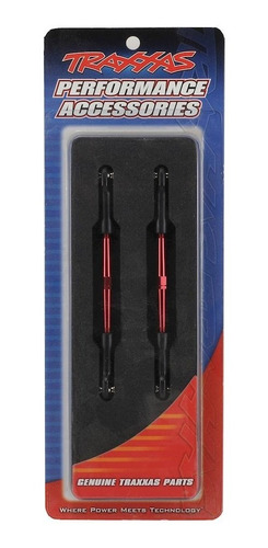 Traxxas 61mm Aluminum Toe Link Turnbuckle Set (2) (red