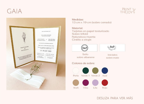 Invitaciones Boda Vintage Elegante
