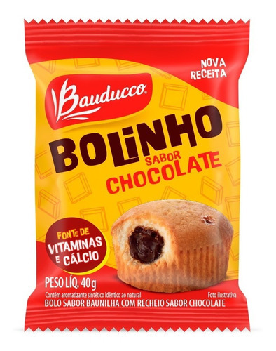 Bolinho Bauducco De Baunilha Com Recheio De Chocolate -