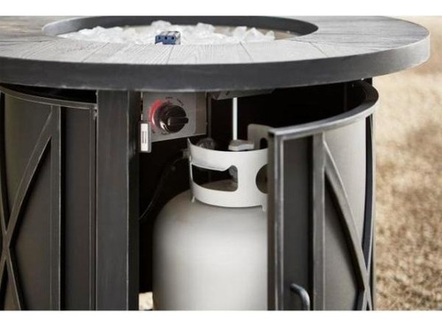 Calefactor Chimenea A Redonda De Acero Park Canyon 35'' Color Negro