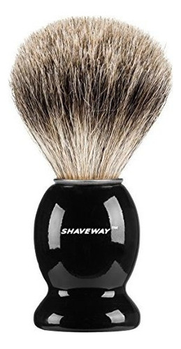 Shaveway Brocha De Afeitar 100% Pura Para Mejor Afeitado De