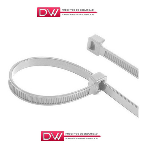 Imagen 2 de 10 de Precinto Prensacable Plástic Nylon 3,6mmx18cm X1000un Oferta