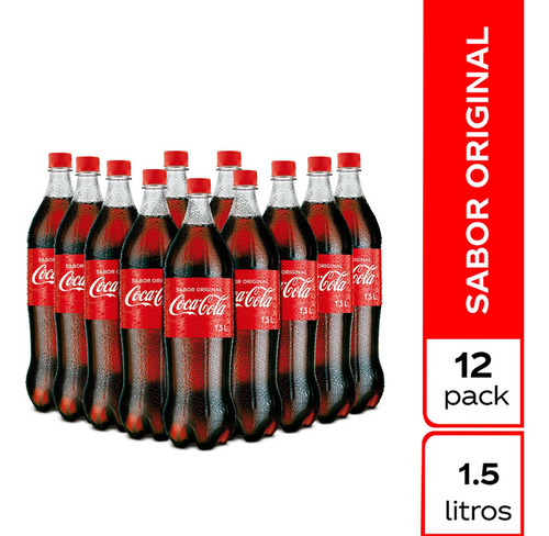 Gaseosa Coca-cola Sabor Original 1.5lt X 12 Unds