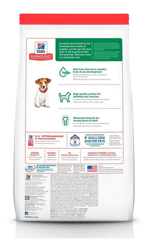 Imagen 2 de 2 de Alimento Hill's Science Diet Puppy Small Bites para perro cachorro todos los tamaños sabor pollo y cebada en bolsa de 15.5lb
