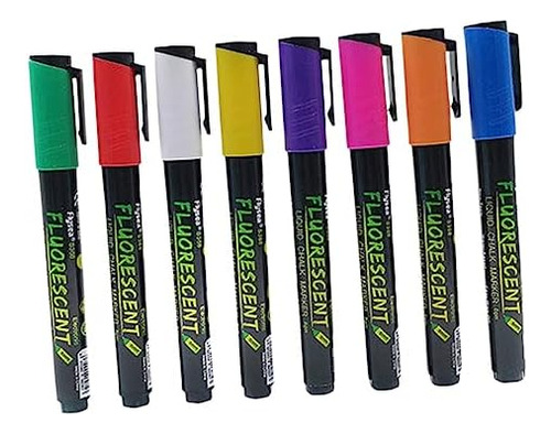 Nuobesty 8 Marcadores Pintura Tiza Con Placa Fluorescente