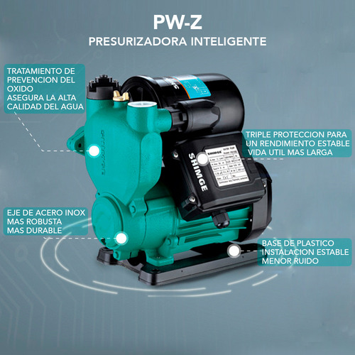 Bomba Presurizadora Inteligente Shimge PW-550-Z 3/4 HP