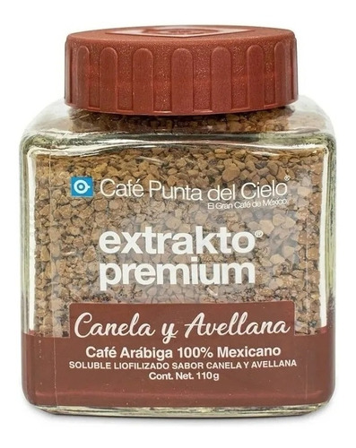 Café Soluble Extrakto Canela Avellana Punta Del Cielo 110gr
