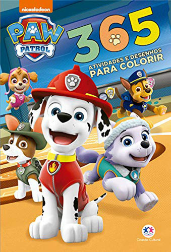 Livro Patrulha Canina - 365 Atividades E Desenhos P/ Colorir