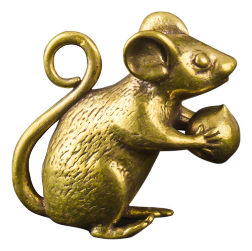 Escultura De Ratón De Latón, Decoración De Oficina, Miniatur