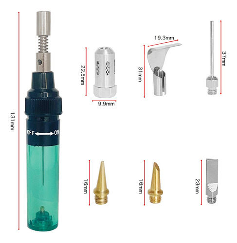 1 Portatil Soldador Gas Butano Recargable 19en1
