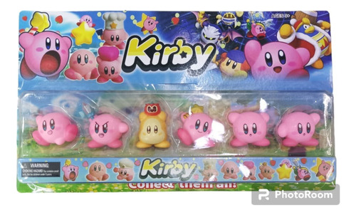 Muñecos Kirby X6  Figuras Blister
