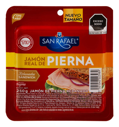 Jamón de Pierna Real San Rafael 250g
